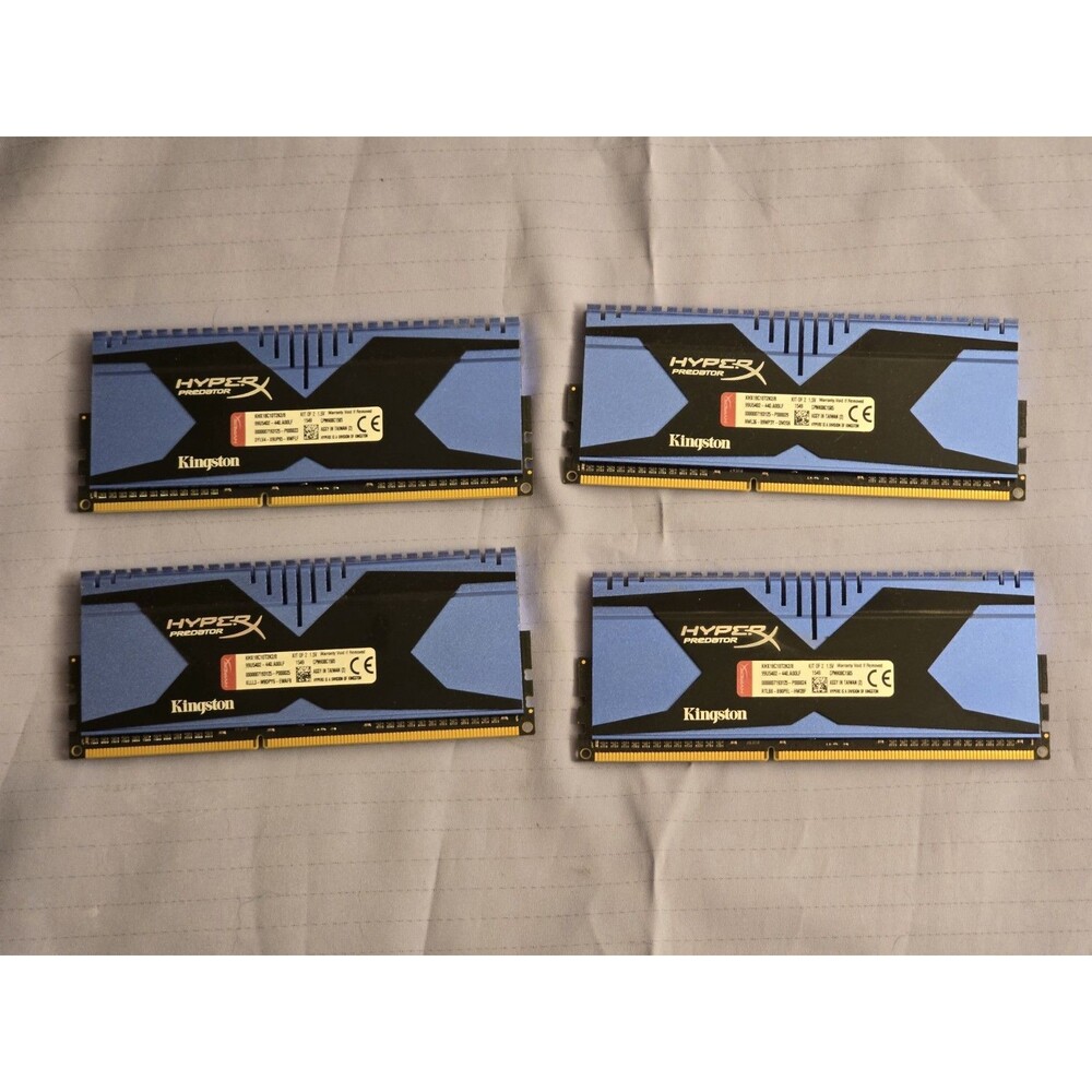 16GB (4x4GB) Kingston HyperX Predator DDR3 1866MHz CL10 RAM – Tested &...